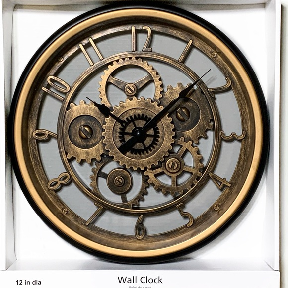 Steampunk Industrial Gear Wall Clock 3D Retro Rustic Vintage Decor Black Bronze - Picture 16 of 16
